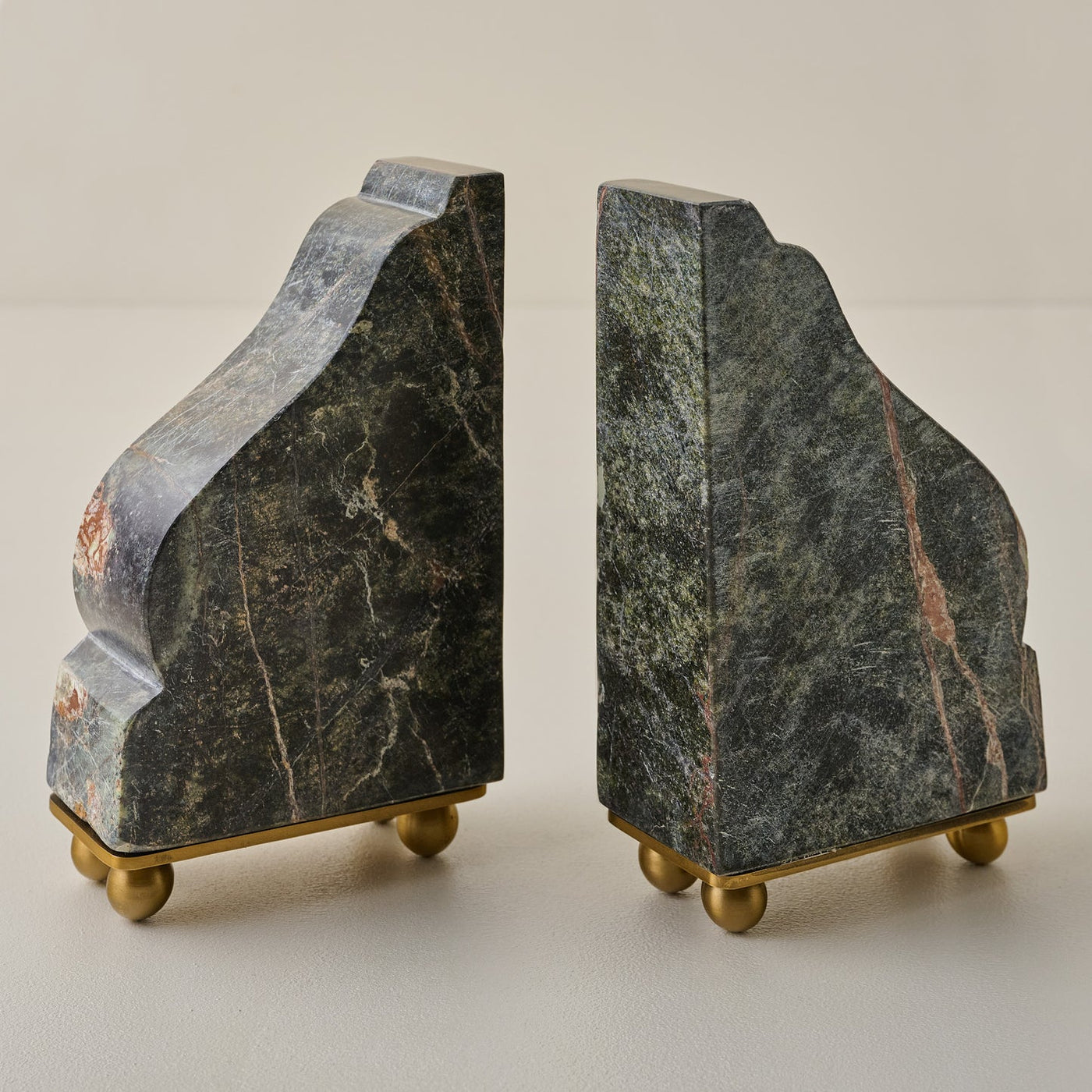 Theo Stone and Gold Accent Bookholders