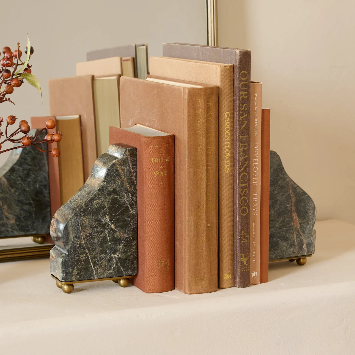 Theo Stone and Gold Accent Bookholders