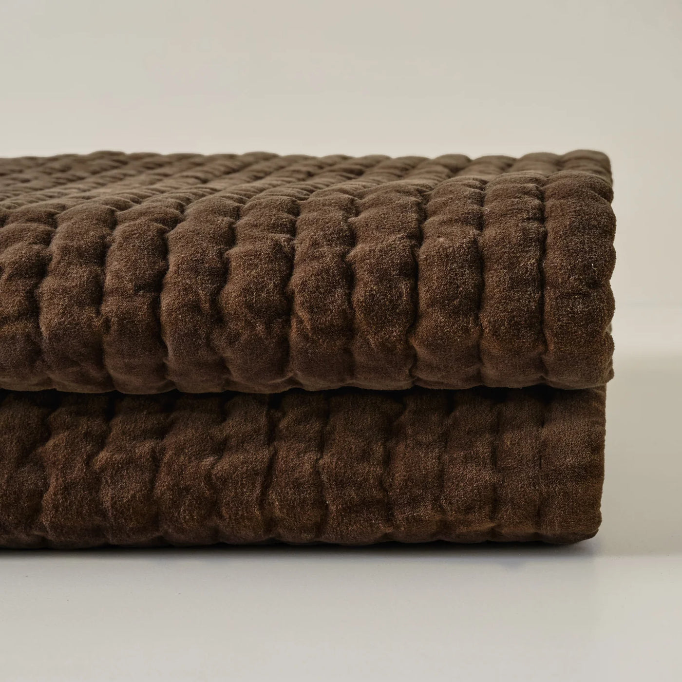 Nora Plush Patterned Bedspread - Sagewood